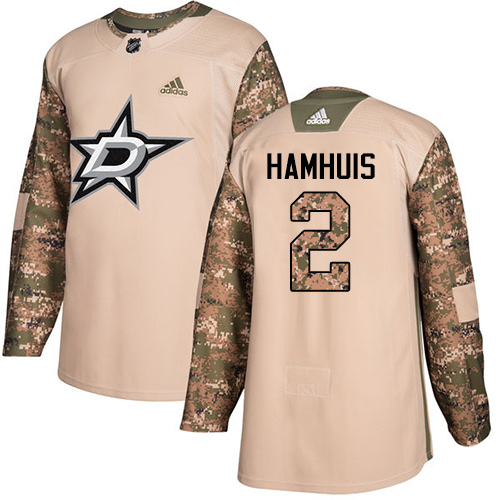 Adidas Stars #2 Dan Hamhuis Camo Authentic Veterans Day Stitched NHL Jersey